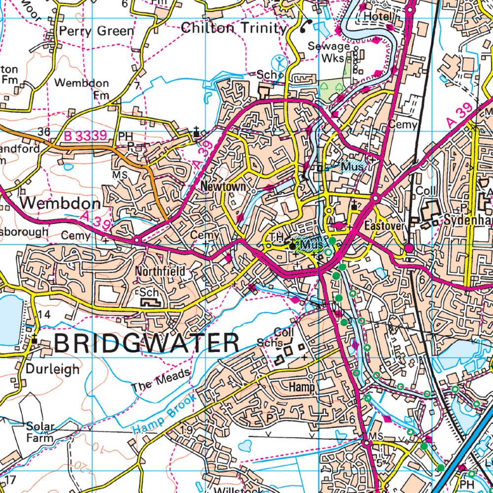 OS182 Weston super Mare Bridgwater area